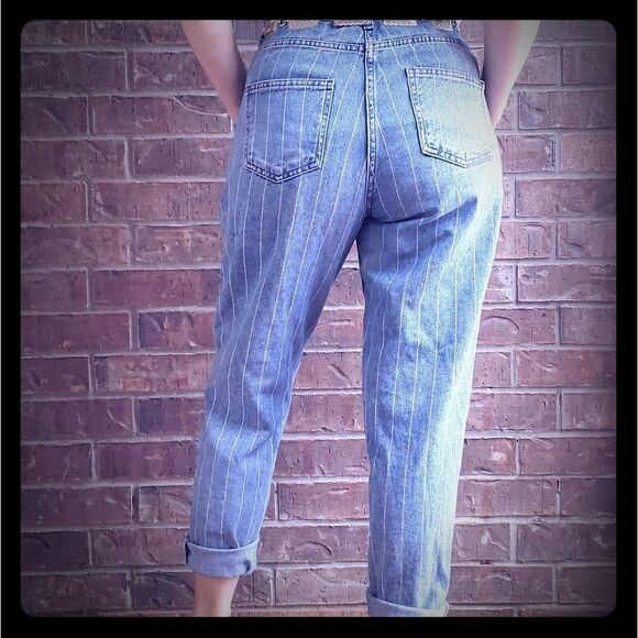 💜Hp💜Vintage  style Denim & co pinstripes jeans - Picture 5 of 7